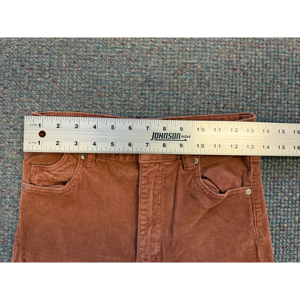Rollas Eastcoast Flare Corduroy Pants Rust Terracotta High Rise 27 - Picture 4 of 10